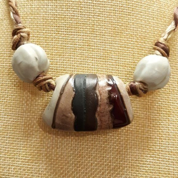 Carol Halmy Porcelain Braided Necklace - Picture 2 of 13